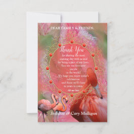 Coral, Grass & Peony-roze Blooms RSVP-kaart RSVP Kaartje