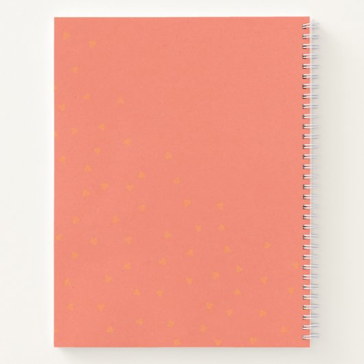 Coral Grateful and Blessed Gratitude Journal Notitieboek (Achterkant)