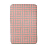 Coral Gray Checker Diamond Pattern Badmat (Voorkant Verticaal)