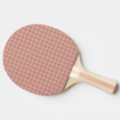 Coral Gray Checker Diamond Pattern Tafeltennisbatje (Zijkant)