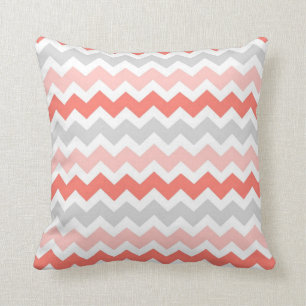 Coral Gray Chevron Decoratief Pillow Kussen