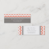 Coral Gray Chevron Retro Visitekaartjes (Voorkant / Achterkant)