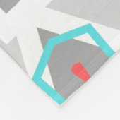 Coral Gray Mandala Pattern | Geometric Floral Boho Fleece Deken (Hoek)