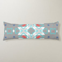 Coral Gray Mandala Pattern | Geometric Floral Boho Lichaamskussen