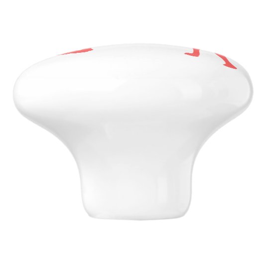 Coral Great Dane Keramische Knop (Zijkant)