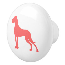 Coral Great Dane Keramische Knop