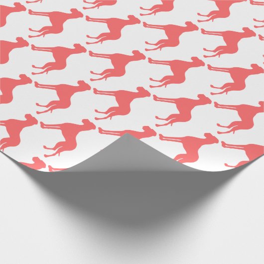 Coral Great Dane Pattern Cadeaupapier (Hoek)