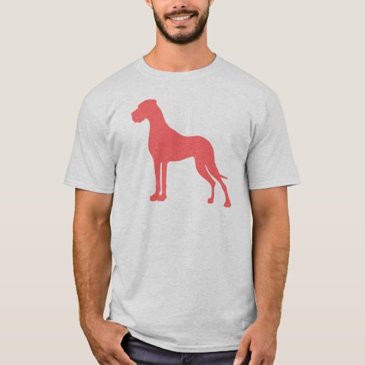 Coral Great Dane T-shirt (Voorkant)