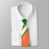 Coral Green en Ivory University Stripe Stropdas (Gebonden)