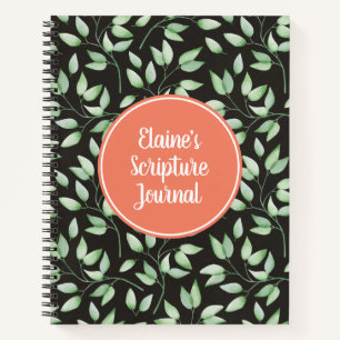 Coral & Green laat aangepaste scriptieblad Notitieboek