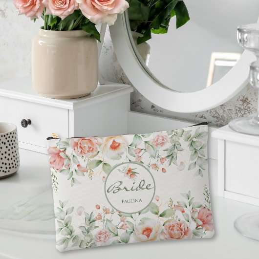 Coral Green Romantische Bloemen voor de Bruid Etui