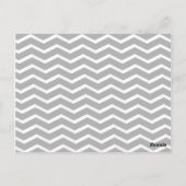 Coral Grey Chevron Elephant Perfect Prijs Spel Briefkaart (Achterkant)