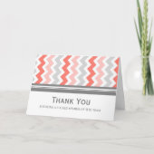Coral Grey Chevron Employee Appreciation Kaart (Voorkant)