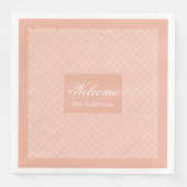 Coral Grey Napkins Personalized Classic Tableware Servet (Voorkant)