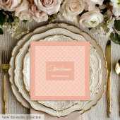 Coral Grey Napkins Personalized Classic Tableware Servet