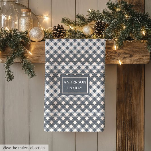 Coral Grey Tartan Towel Personalized Classic Look Theedoek