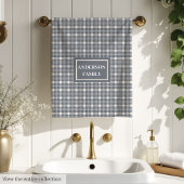 Coral Grey Towels Custom Name Elegant Bathroom Bad Handdoek