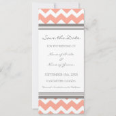 Coral Grey Wedding Save the Date Card (Voorkant)