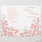 Coral grijs wit abstract bloemprogramma (Voorkant)