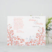 Coral grijs wit abstract bloemprogramma (Staand voorkant)