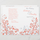 Coral grijs wit abstract bloemprogramma (Voorkant / Achterkant)