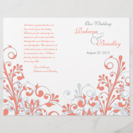 Coral grijs wit abstract bloemprogramma