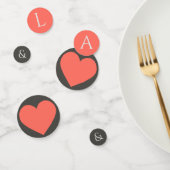 Coral Heart Wedding Confetti (Groep)