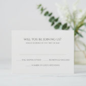 Coral Heart Wedding RSVP Kaartje (Staand voorkant)