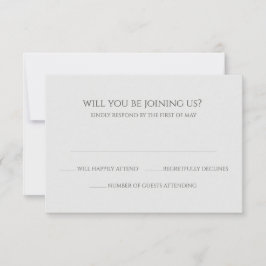 Coral Heart Wedding RSVP Kaartje