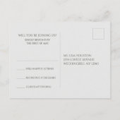 Coral Heart Wedding RSVP Uitnodiging Briefkaart (Achterkant)