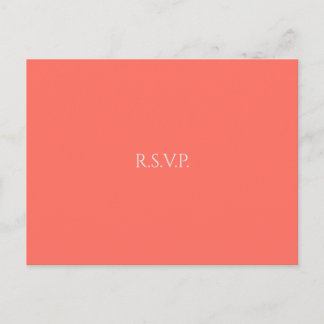 Coral Heart Wedding RSVP Uitnodiging Briefkaart