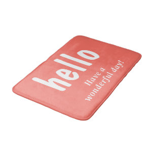 Coral Hello Typografie Badmat