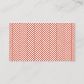 Coral Herringbone Visitekaartje (Achterkant)