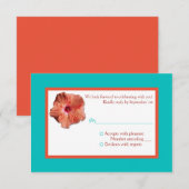 Coral Hibiscus en Aqua II-reactiekaart Kaart (Voorkant / Achterkant)