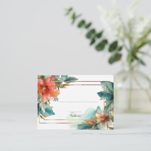 Coral Hibiscus Serenade Paradise Plaatskaartje (Staand voorkant)