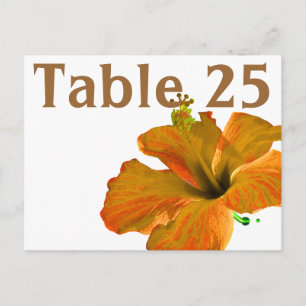 Coral Hibiscus Tabel Nummer Kaart
