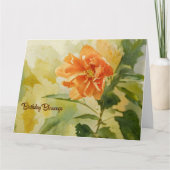 Coral Hibiscus - Verjaardag Kaart (Voorkant)