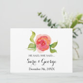 Coral Hij zei: "vrijgezellenfeest spelkaart" Kaart (Staand voorkant)