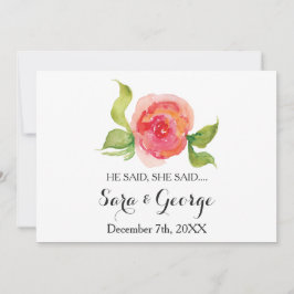 Coral Hij zei: "vrijgezellenfeest spelkaart" Kaart