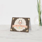 CORAL Hoefijzer Western Trouw Dankjewel Bedankkaart (Voorkant)