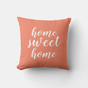 Coral Home Sweet Home Kussen