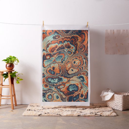 Coral & Indigo Marmercellen Stof (Voorbeeld)