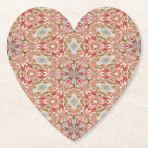 Coral Kaleidoscoop Kartonnen Onderzetters