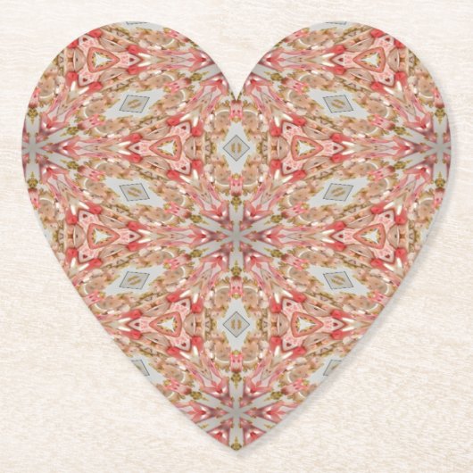 Coral Kaleidoscoop Kartonnen Onderzetters (Voorkant)