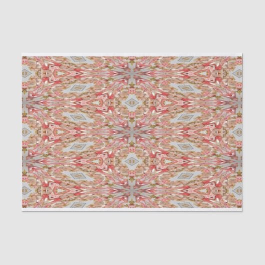 Coral Kaleidoscoop Tissuepapier (Voorkant)