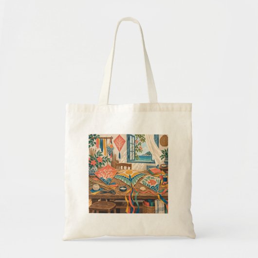 Coral Kite Maker Workshop Canvas Tas (Voorkant)