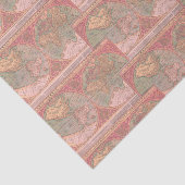 Coral Latijnse Wereldkaart ontkoppeling Tissuepapier (Detail)