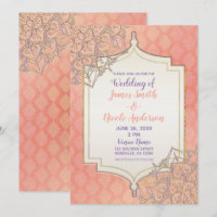 Coral Lavender Gold Moroccan Glam Indian Wedding
