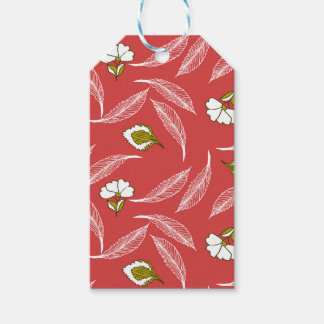 Coral Leaf Drift Worpdeken Cadeaulabel