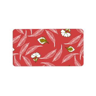 Coral Leaf Drift Worpdeken Etiket